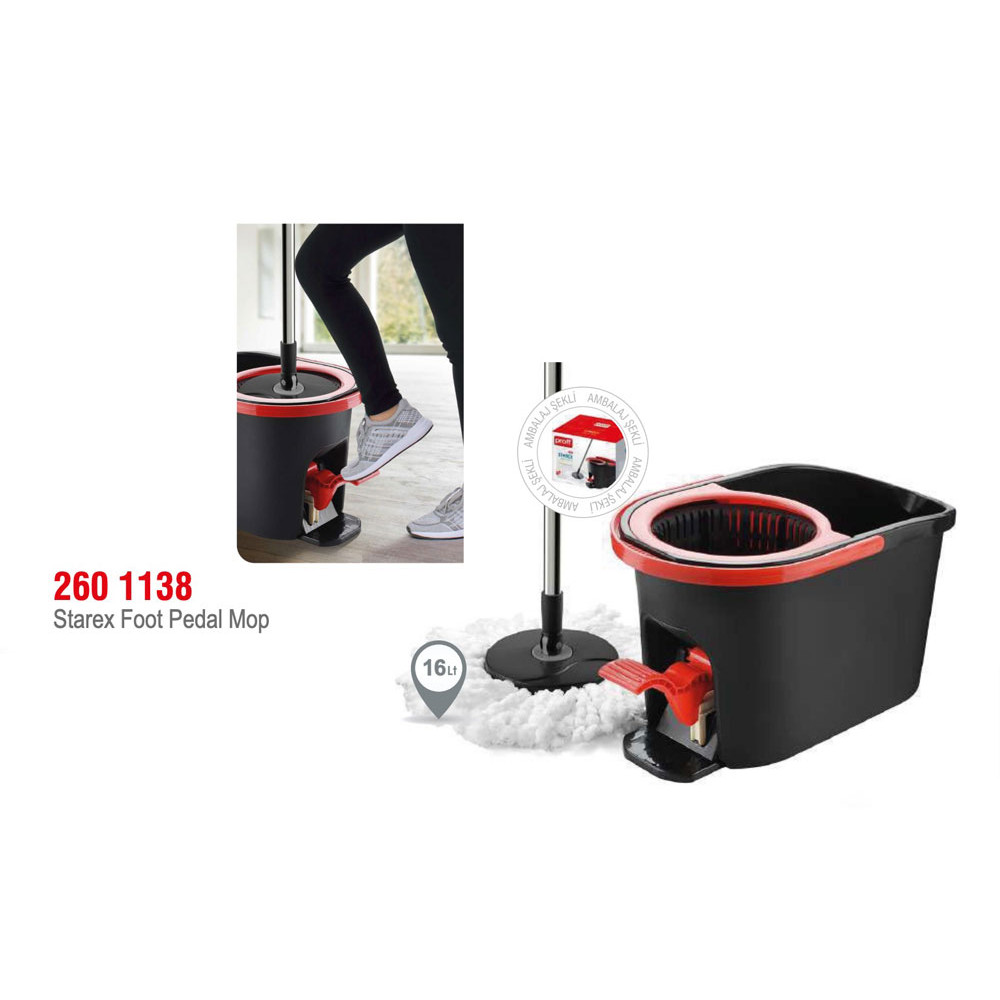 PROFF STAREX Pedal Rotating Head Mop...
