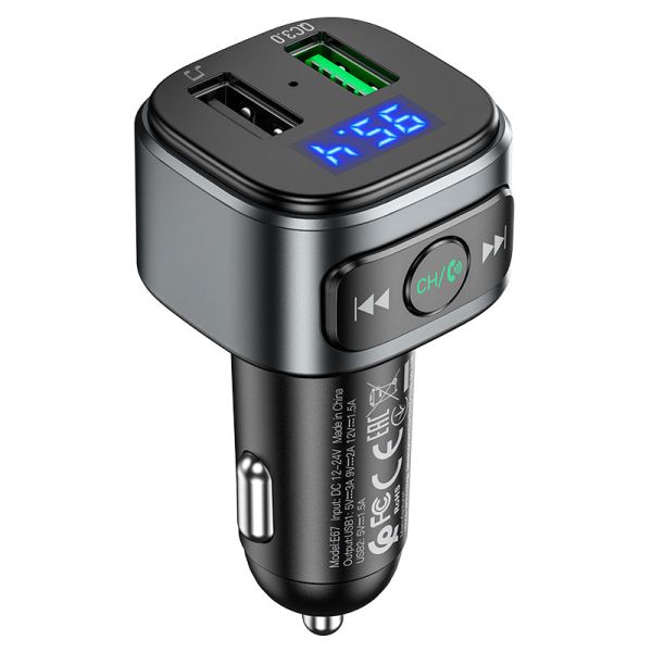 Hoco E67 - Emetteur FM Bluetooth 5.0...