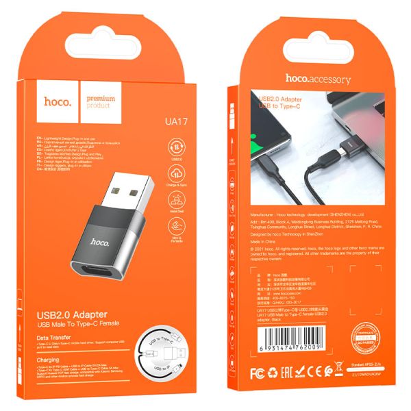 Hoco « UA17 » Adaptateur USB mâle...
