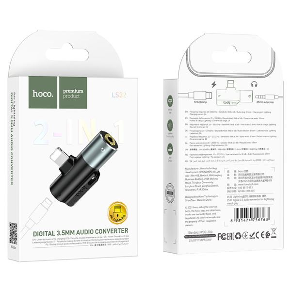 Hoco LS32 - 2-in-1 Lightning Charger...