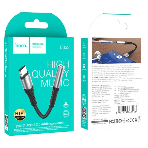 Hoco Audio Adapter LS33 - 3.5mm Jack...