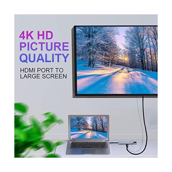 Adaptateur 8en1 Type C - USB-C TO HD...
