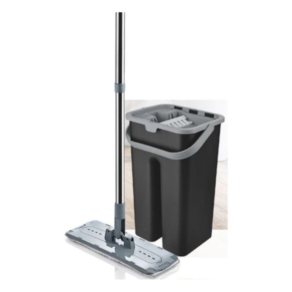 Proff flat mop set black