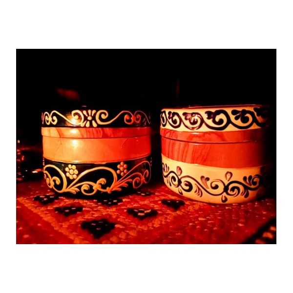 Bougie boitier 50g en  bois d'olivier