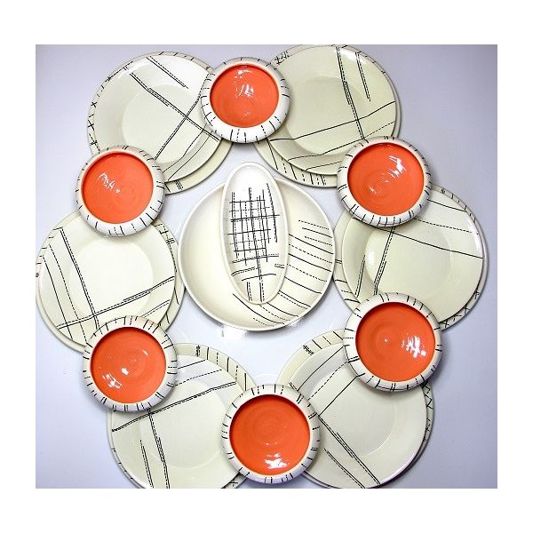 Service céramique fait main 20pcs "Soleil"