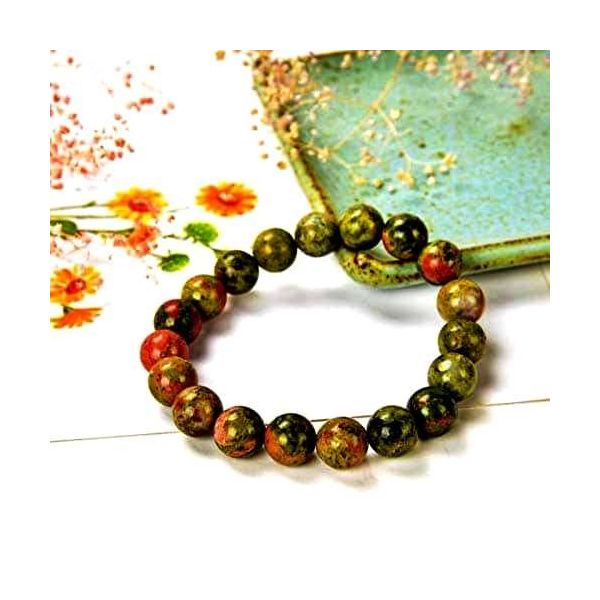 Bracelet en pierre énergétique Unakite