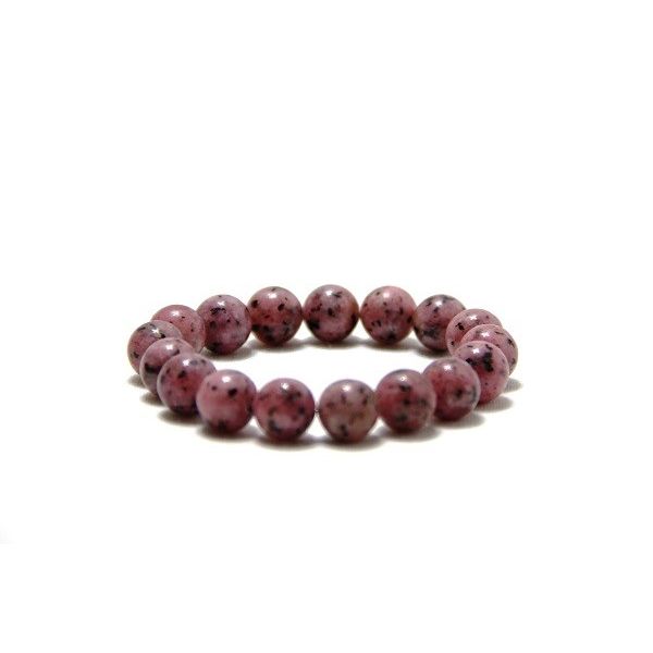 Bracelet en pierre énergétique jaspe rose tachetée