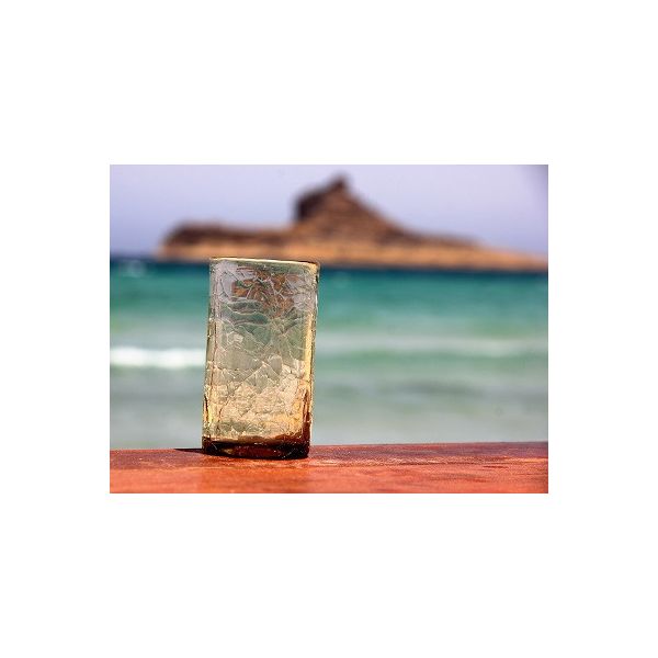 Verres à thé en verre soufflé craquelé