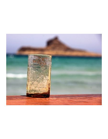 Verres à thé en verre soufflé craquelé