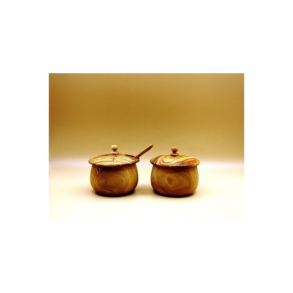 pot à épice en bois d’olivier