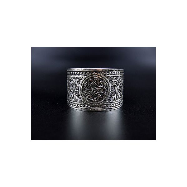 Bracelet manchette en argent 925 "Meguyess" poisson